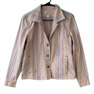 Christopher Banks - Western Style Pastel Striped Women's‎ Jacket Size S